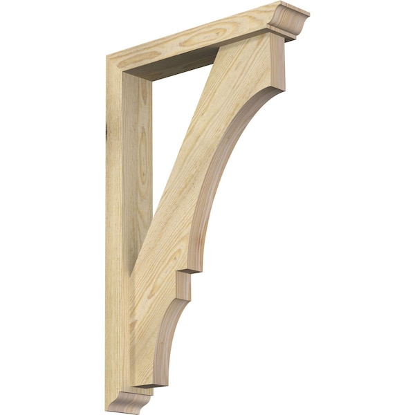 Ekena Millwork Balboa Traditional Rough Sawn Bracket w/ Offset Brace, Douglas Fir, 4"W x 20"D x 32"H BKT0402X20X32BOA01RDF - main